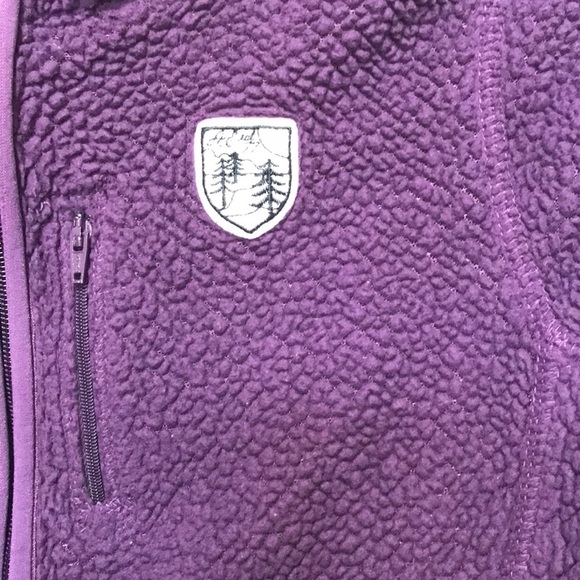 AMERICAN Eagle purple sherpa  cropped zip up sweater hoodie size Small - Picture 3 of 10